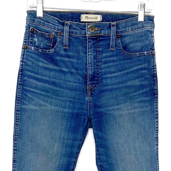 Madewell High Rise Skinny Raw Hem Distressed Jeans 27 - Picture 6 of 13